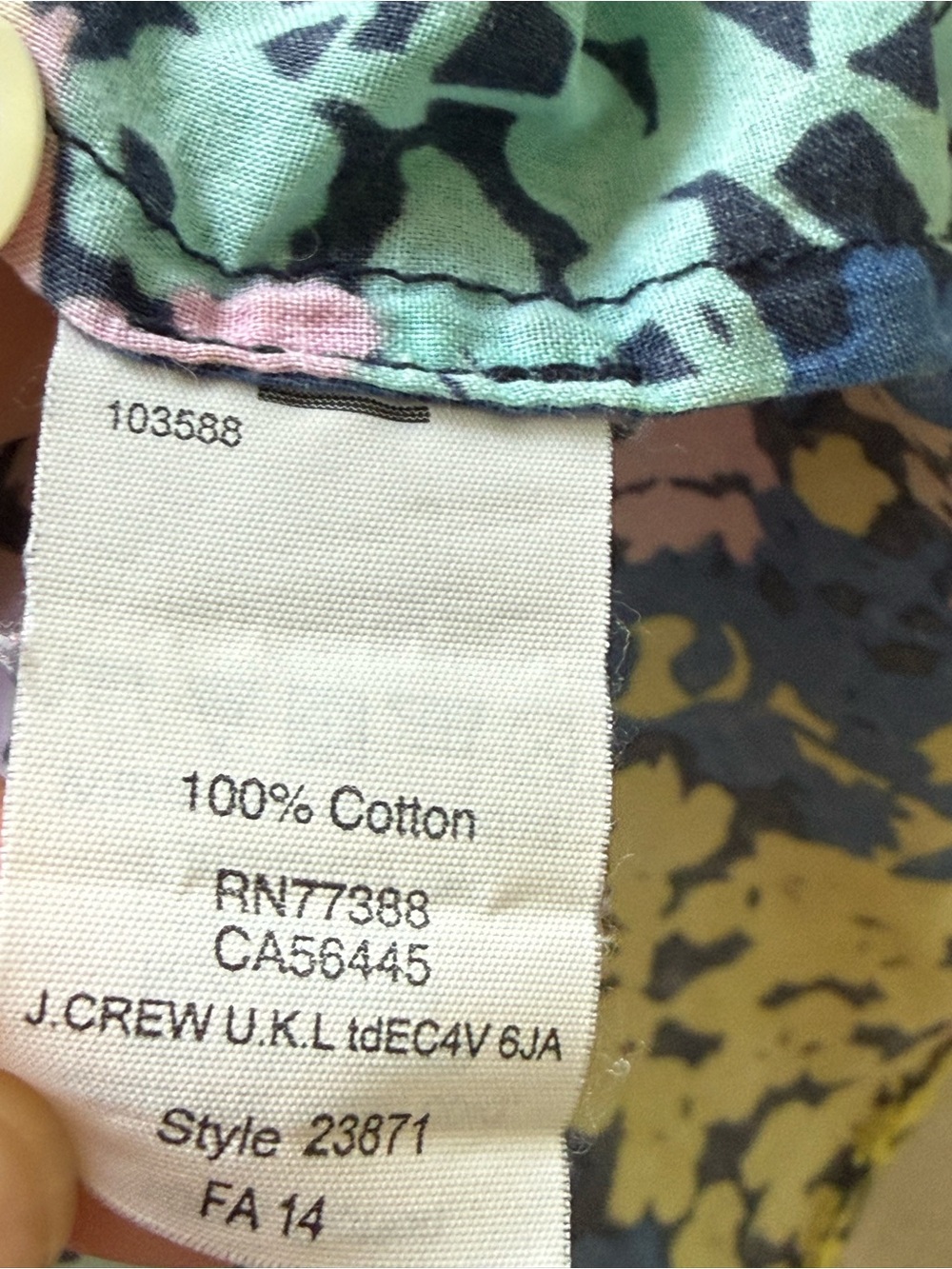 J.Crew Floral Button Down Shirt Women L Oversized Cotton Colorful - Picture 7 of 9